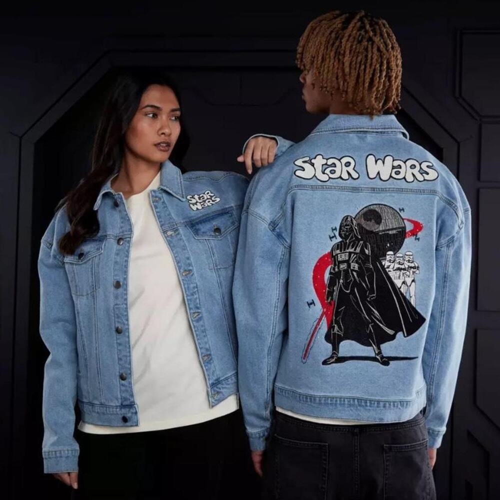 Disney Parks Star Wars Denim Jacket | Darth Vader Stormtroopers, Large, Sold Out